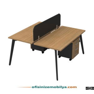İron Dox İkili Ofis Büro Masa 120 cm (Kesonlar Hariç)