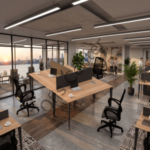 Exen 220X162 cm Üç'lü Ayrılabilir Ofis ve Büro W Masa 220X162 cm