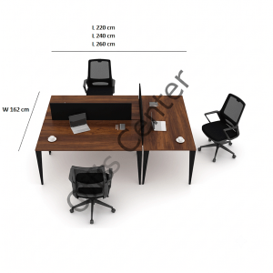 Exen 220X162 cm Üç'lü Ayrılabilir Ofis ve Büro W Masa 220X162 cm