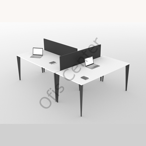 Exen Üç'lü Ayrılabilir Ofis ve Büro W Masa 220 cm