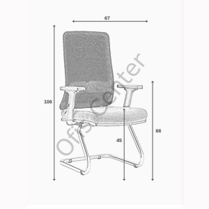 Step Fileli Ofis ve Büro U Ayak Misafir Koltuk