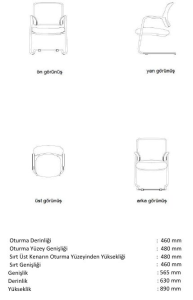 Net 100 B Ofis Büro Tekerlekli Koltuk