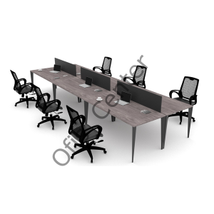 Exen Altı'lı Ayrılabilir Ofis ve Büro W Masa 420X162 cm