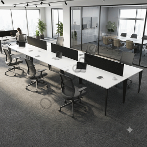 Exen Altı'lı Ayrılabilir Ofis ve Büro W Masa 420X162 cm