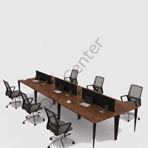 Exen Altı'lı Ayrılabilir Ofis ve Büro W Masa 420X162 cm