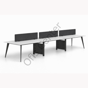 B Plan Altılı Workstation Masa 360 cm