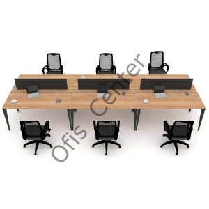 Exen Altı'lı Ayrılabilir Ofis ve Büro W Masa 360X142 cm