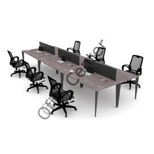 Exen Altı'lı Ayrılabilir Ofis ve Büro W Masa 360X142 cm