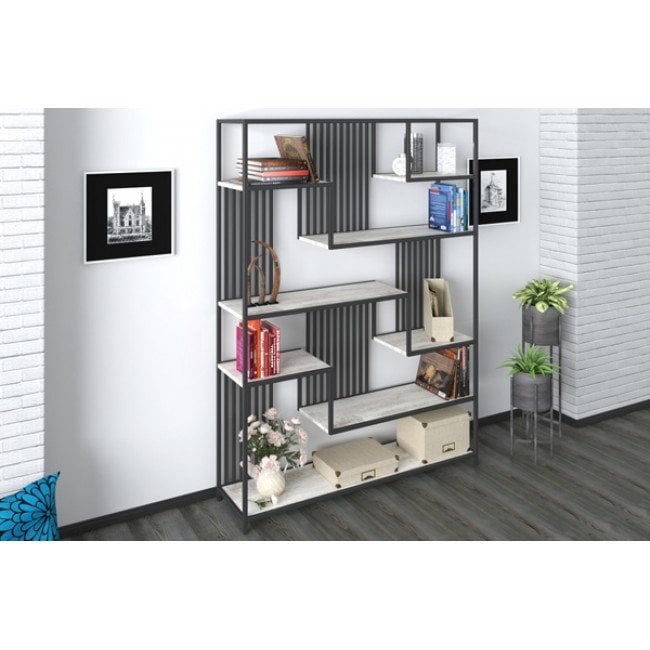 Çizgi Ofis ve Büro Dekoratif Endüstriyel Raf