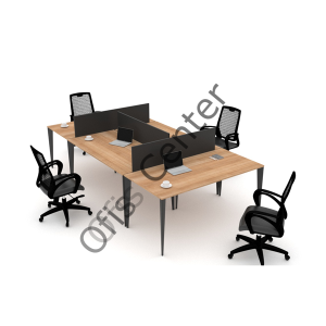 Exen Dört'lü Ayrılabilir W Ofis ve Büro Masası 280X142 cm