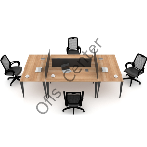 Exen Dört'lü Ayrılabilir W Ofis ve Büro Masası 280X142 cm