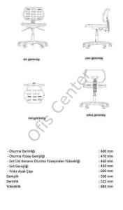 Rebo 531 PU Endüstriyel Sandalye Kolçaksız