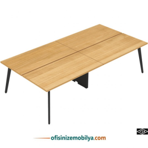 B Plan Ofis Büro Dört'lü Masa 240 cm Masalı