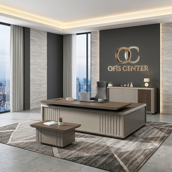 Orven Vip Ofis Büro Makam Takımı 230+15 cm Masalı
