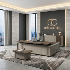 Eksen Mobilya Orven Vip Ofis Büro Makam Takımı 230+15 cm Masalı