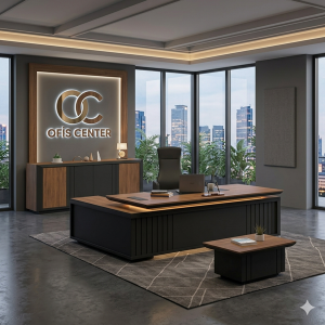 Orven Vip Ofis Büro Makam Takımı 230+15 cm Masalı