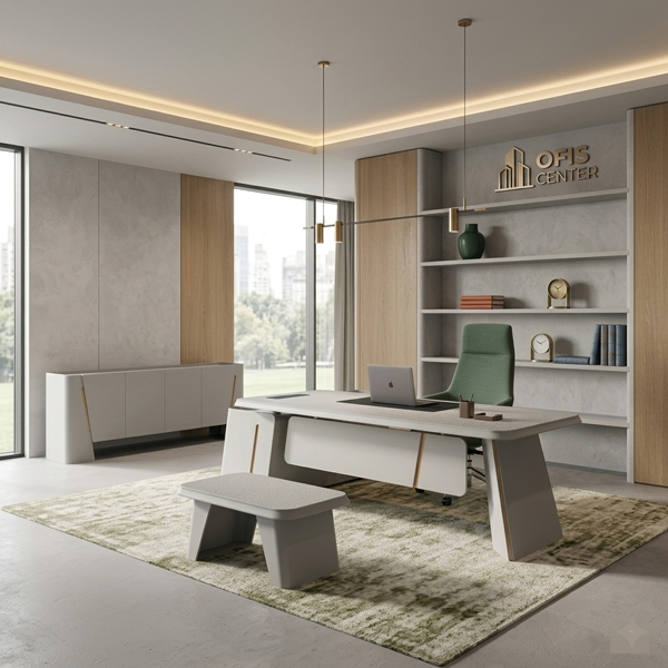 Over Ofis Büro Makam Takımı 220 cm Masalı