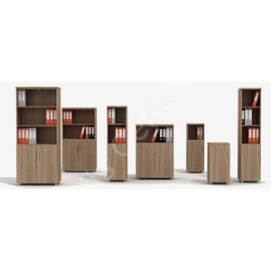 160x75 cm Ofis Büro Camlı Kapaklı Dolap