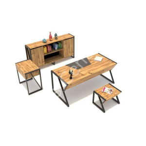 Slim Metal Ayak Ofis ve Büro Masa Takımı