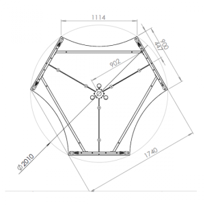 Ritim Yonca Ofis ve Büro Üçlü Çalışma Masası