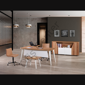 Truva Ofis ve Büro Masa Takımı 180 cm Masalı