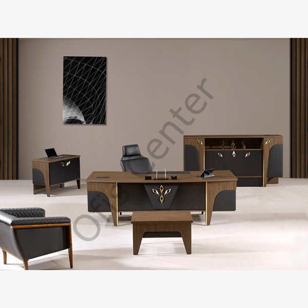 Verona Ofis ve Büro Makam Takımı Zambak-Siyah