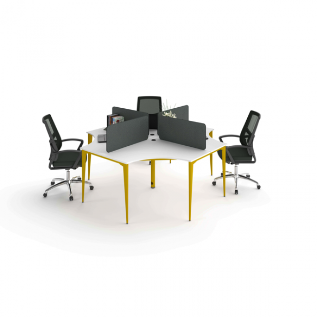 Ritim  Yonca Ofis Büro Dörtlü Çalışma Masası