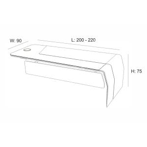 Lupo  Ofis Büro Ahşap Makam Takımı 255 cm