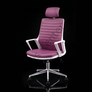 Maestro White Başlıklı Ofis ve Büro Deri Döşemeli Koltuk – Ergonomik Çalışma Koltuğu