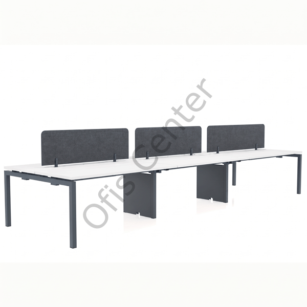 Haks Altı Kişilik Ofis Çalışma Masası (360 cm)
