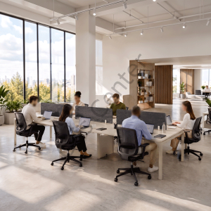 Haks Altı Kişilik Ofis Çalışma Masası (360 cm)