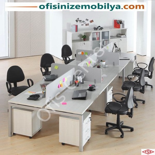 Haks Altı'lı Ofis Büro Çalışma Masası (360 cm)
