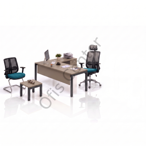 Haks 160 cm Etejerli Ofis Masası | Modern Büro Çalışma Masası