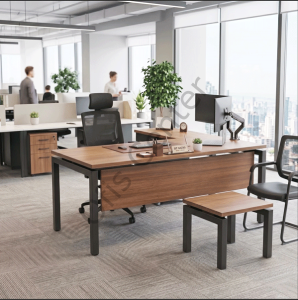 Haks 160 cm Etejerli Ofis Masası | Modern Büro Çalışma Masası