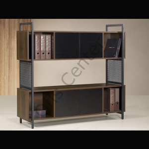 Beliz Ofis Büro Etejerli Yönetici Takımı 200 cm Masalı