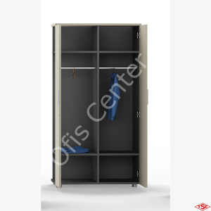 160x80x55 cm Ortadan Dikmeli Vestiyer Dolabı