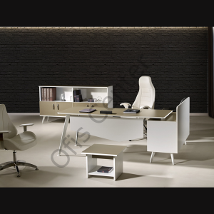 Mira Etajerli Ofis ve Büro Masa Takımı 200 cm Masalı