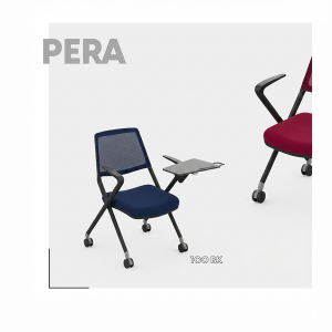 Pera Yazı Tablalı Katlanabilir Konferans Sandalyesi