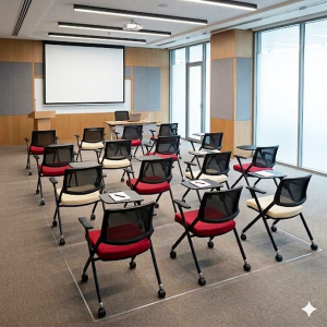 Pera Yazı Tablalı Katlanabilir Konferans Sandalyesi