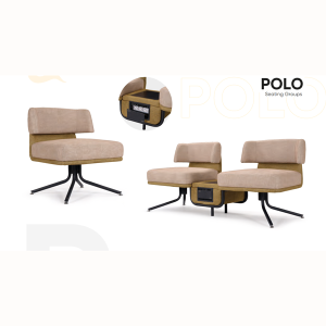 Polo İkili Priz Aparatlı Sehpalı Koltuk