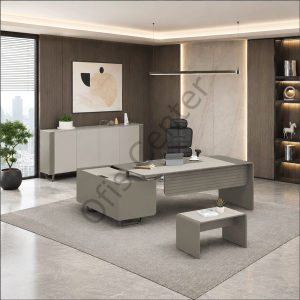 Ligna  Etejerli Ofis ve Büro Makam Takımı 200+30 cm Masalı