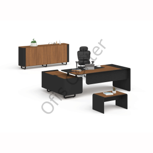 Ligna  Etejerli Ofis ve Büro Makam Takımı 200+30 cm Masalı