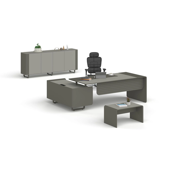 Ligna  Etejerli Ofis ve Büro Makam Takımı 200+30 cm Masalı