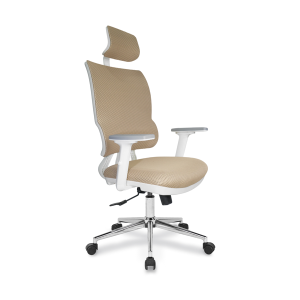 Jumbo Beyaz Gövde File Döşemeli Ofis Büro Yönetici Koltuk