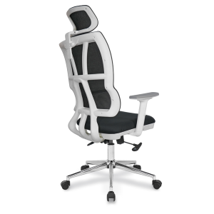 Jumbo Beyaz Gövde File Döşemeli Ofis Büro Yönetici Koltuk