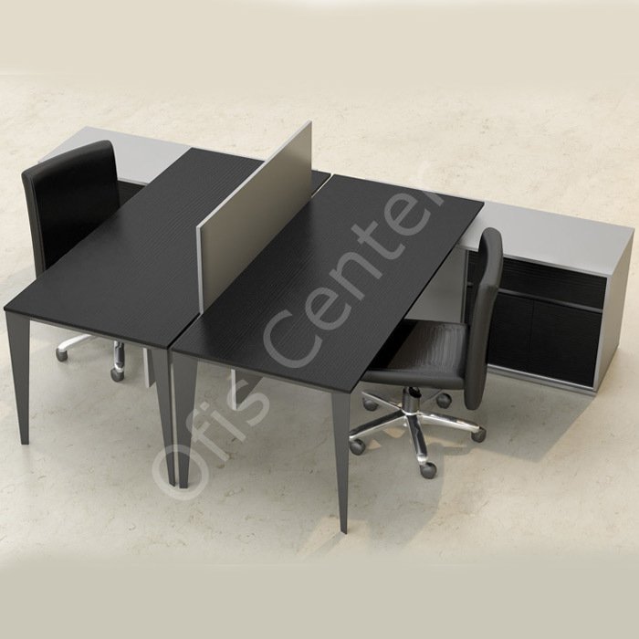 Exen Ofis ve Büro İkili Etejerli Masa 160 cm