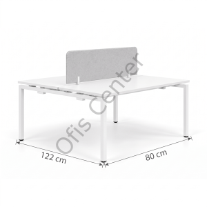 Haks Mini İkili Ofis ve Büro Masa 80x122 cm