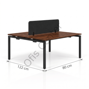 Haks Mini İkili Ofis ve Büro Masa 80x122 cm