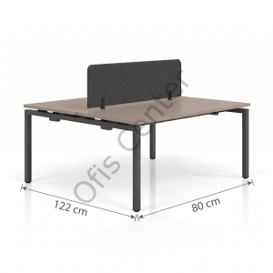 Haks Mini İkili Ofis ve Büro Masa 80x122 cm