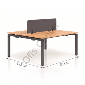 Haks Mini İkili Ofis ve Büro Masa 80x122 cm